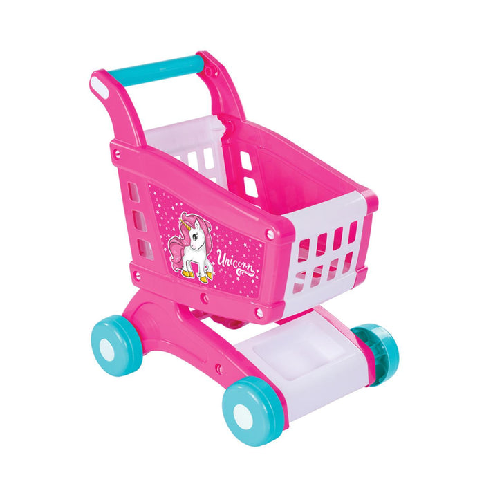 Carrito Compra Supermercado Juguete Unicornio 48x30x40cm