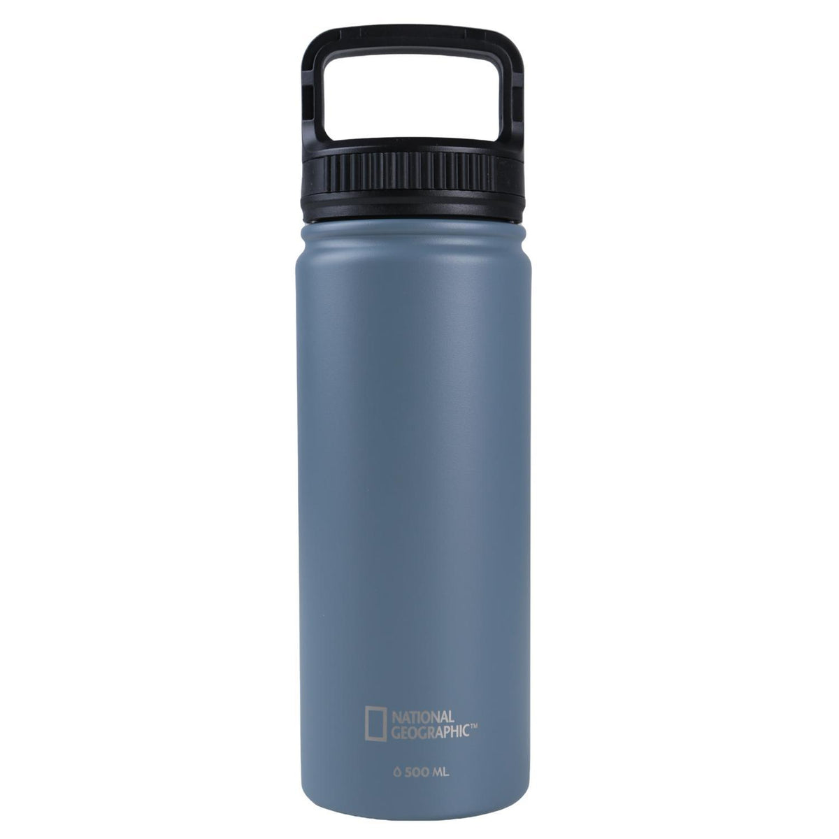 Botella Metálica Térmica Boca Ancha 500ml Gris Oscuro