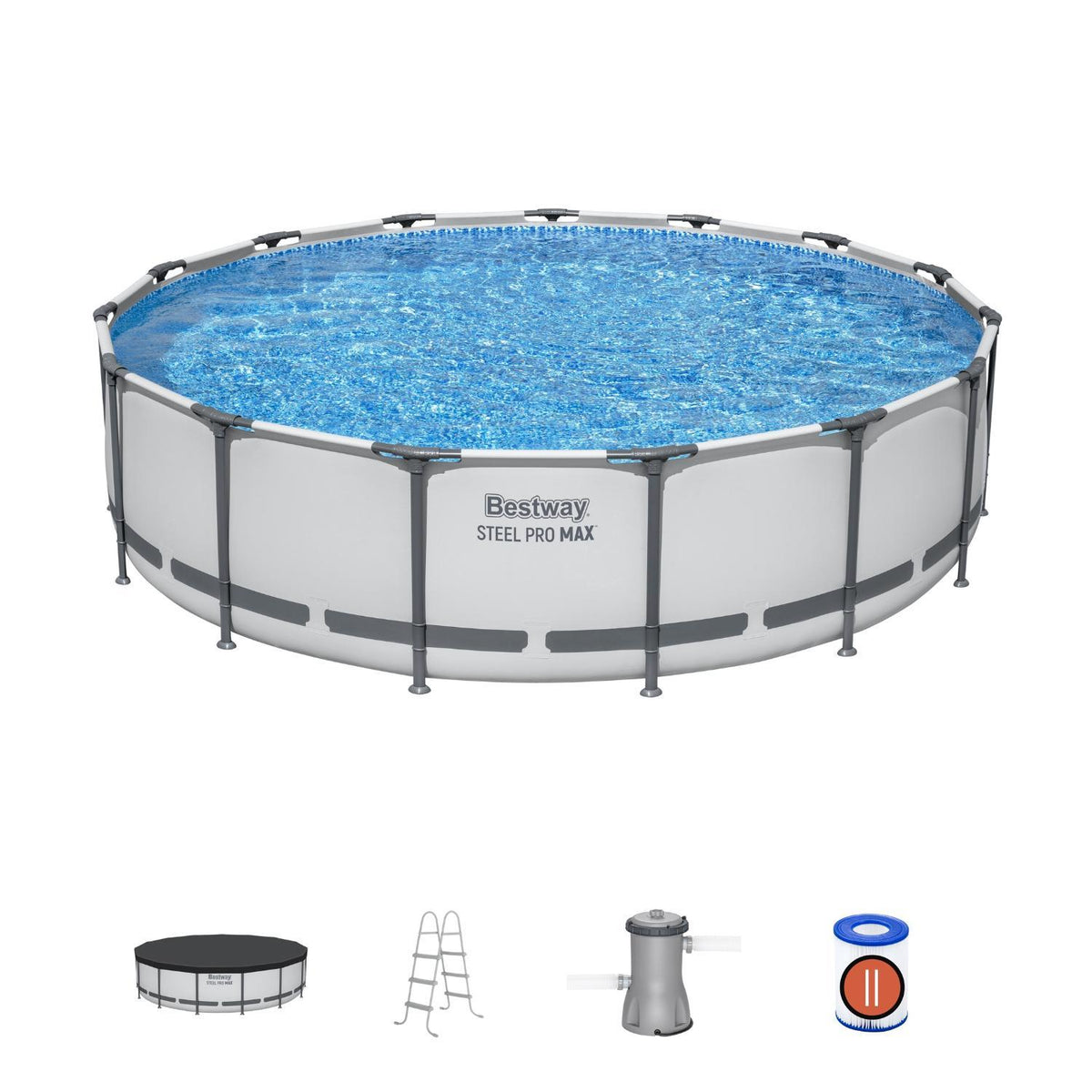 Piscina Bestway Redonda Steel ProMax Filtro+Acces 4,57X1.07M