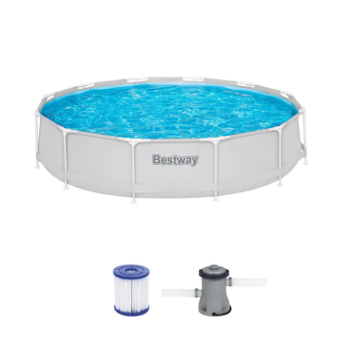 Piscina Bestway Redonda con filtro Deluxe Gris 3.66MX76Cm
