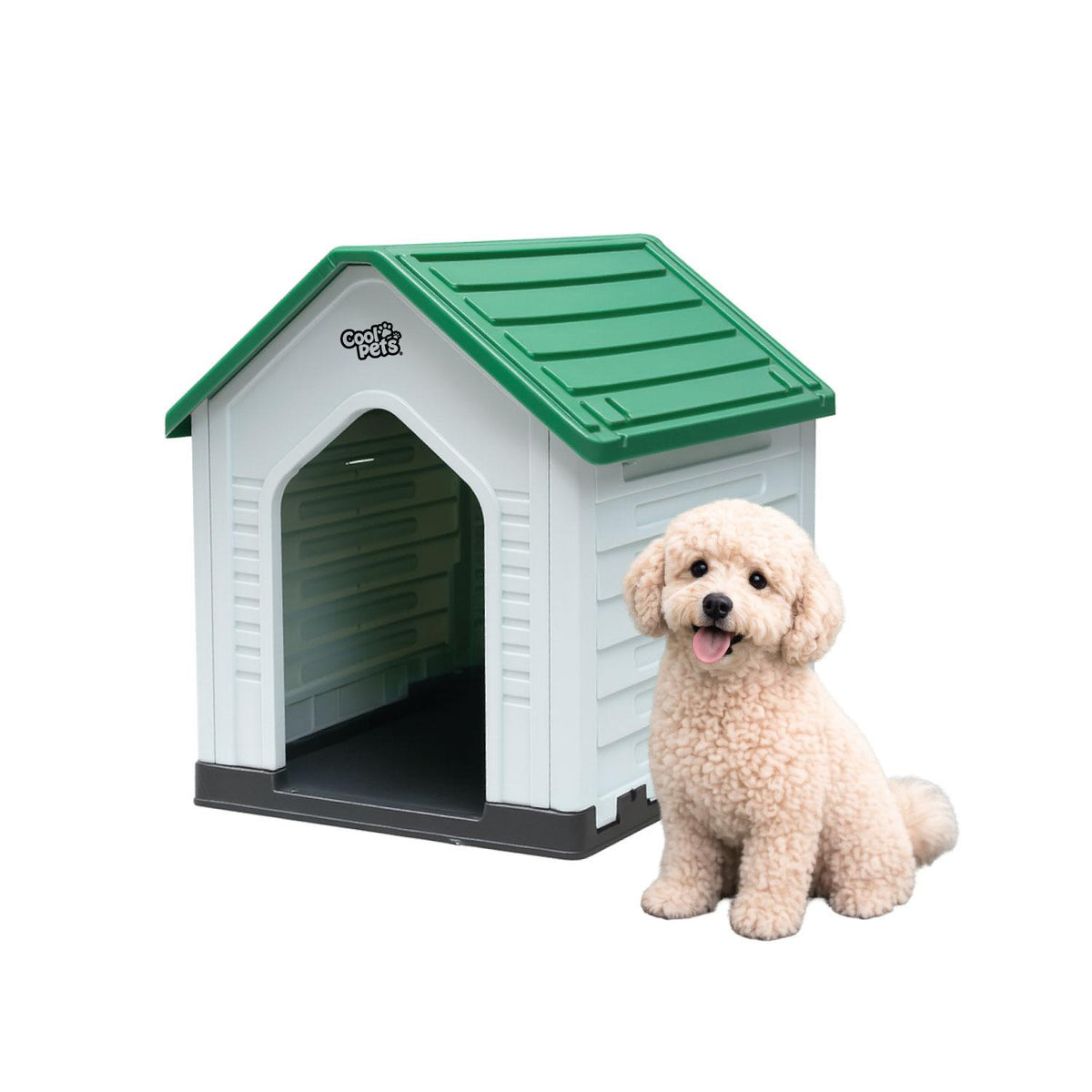 Casa Para Perro Pequeña Verde Cool Pets 67x52x60cm