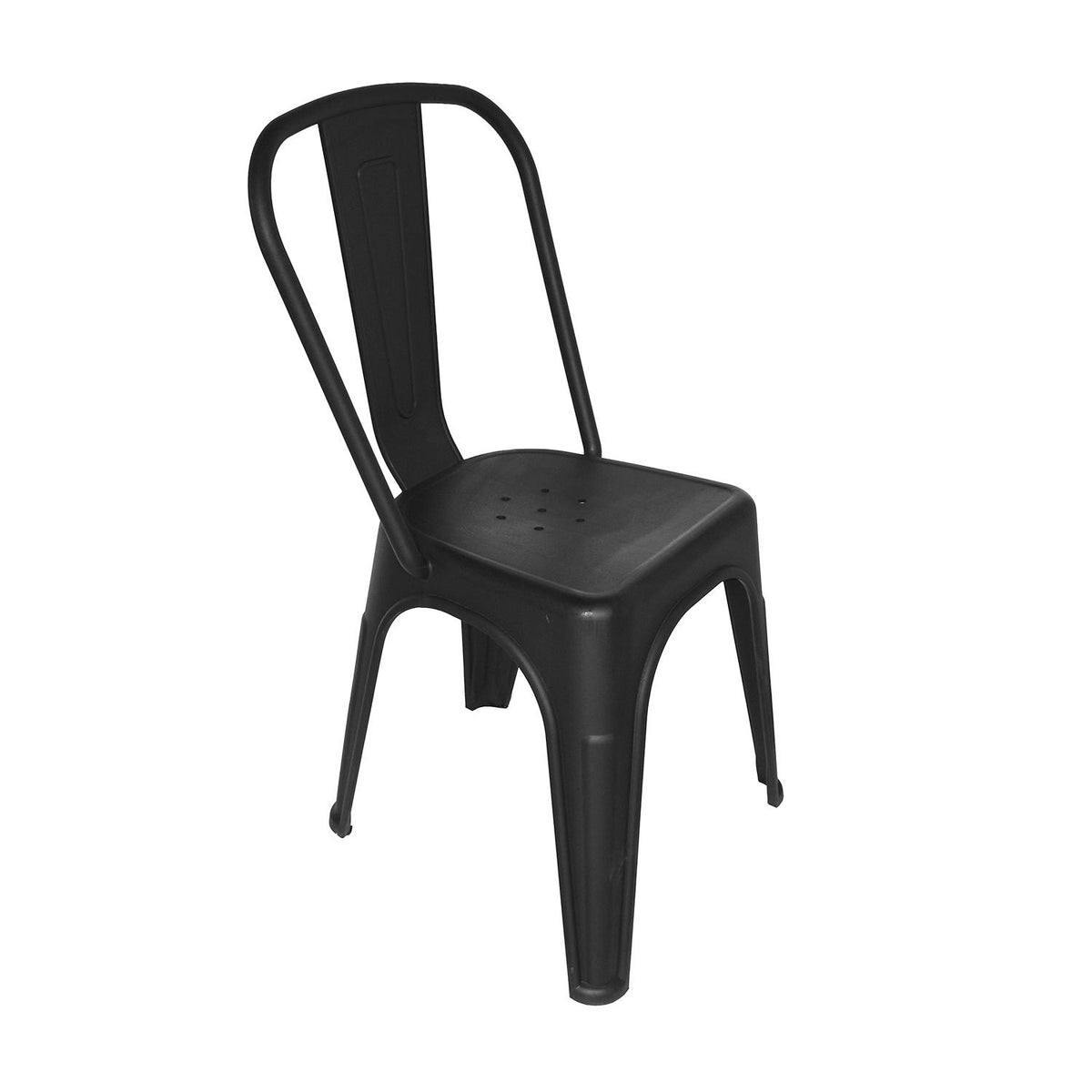 SET 2 Sillas Plástico Apilable Deco Aska Negra Escandinavia