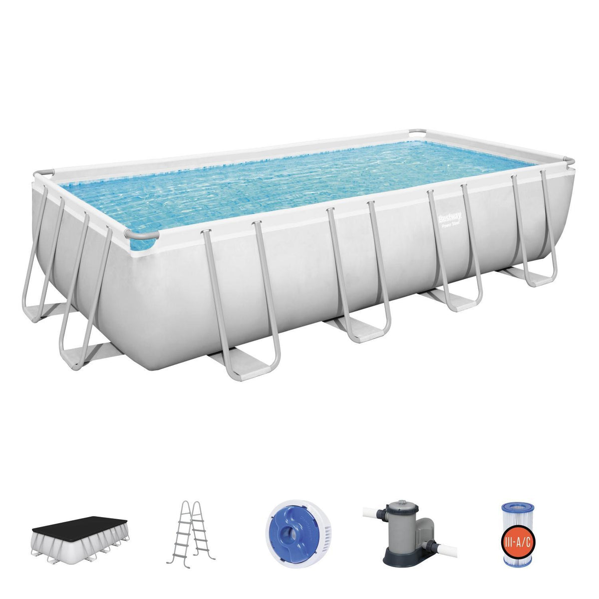 Piscina Bestway Rectangular Filtro+Accesorio 5.49X2.74X1.22M
