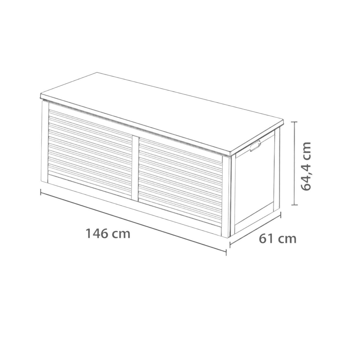 Baúl Bodega Caja Almacenaje 492L Gris Northwest