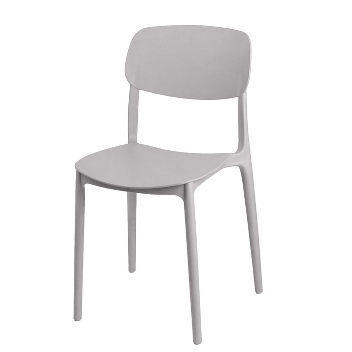 Silla Plástico Apilable Deco Estocolmo Gris Escandinavia