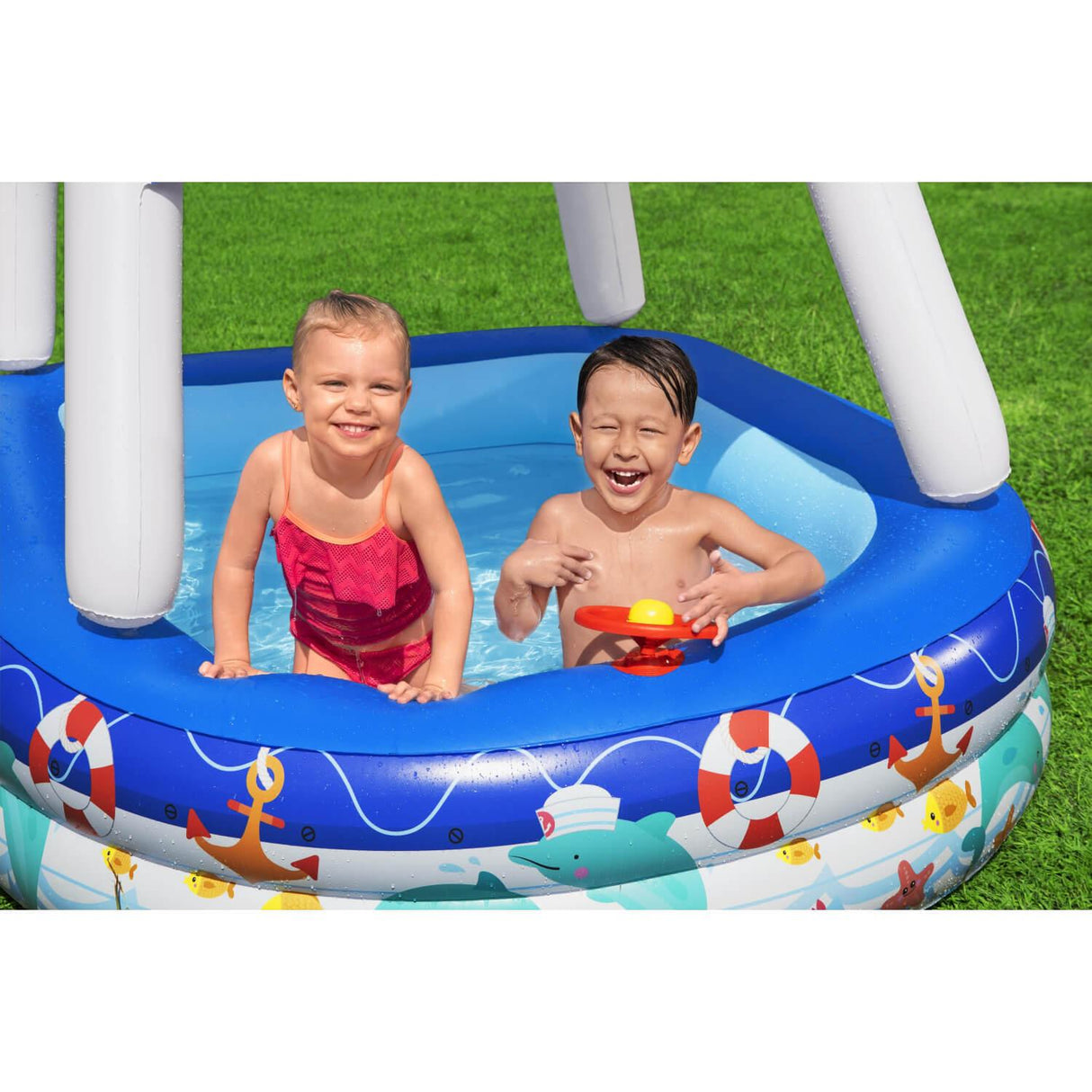 Piscina Inflable Bestway Con Toldo Desmontable 213x155x132cm