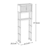 Estante Organizador Para Baño Blanco 61x25x171Cms Rimax