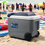 Cooler Nevera Hielera con Ruedas Maxcold Gris 38 Litro Igloo