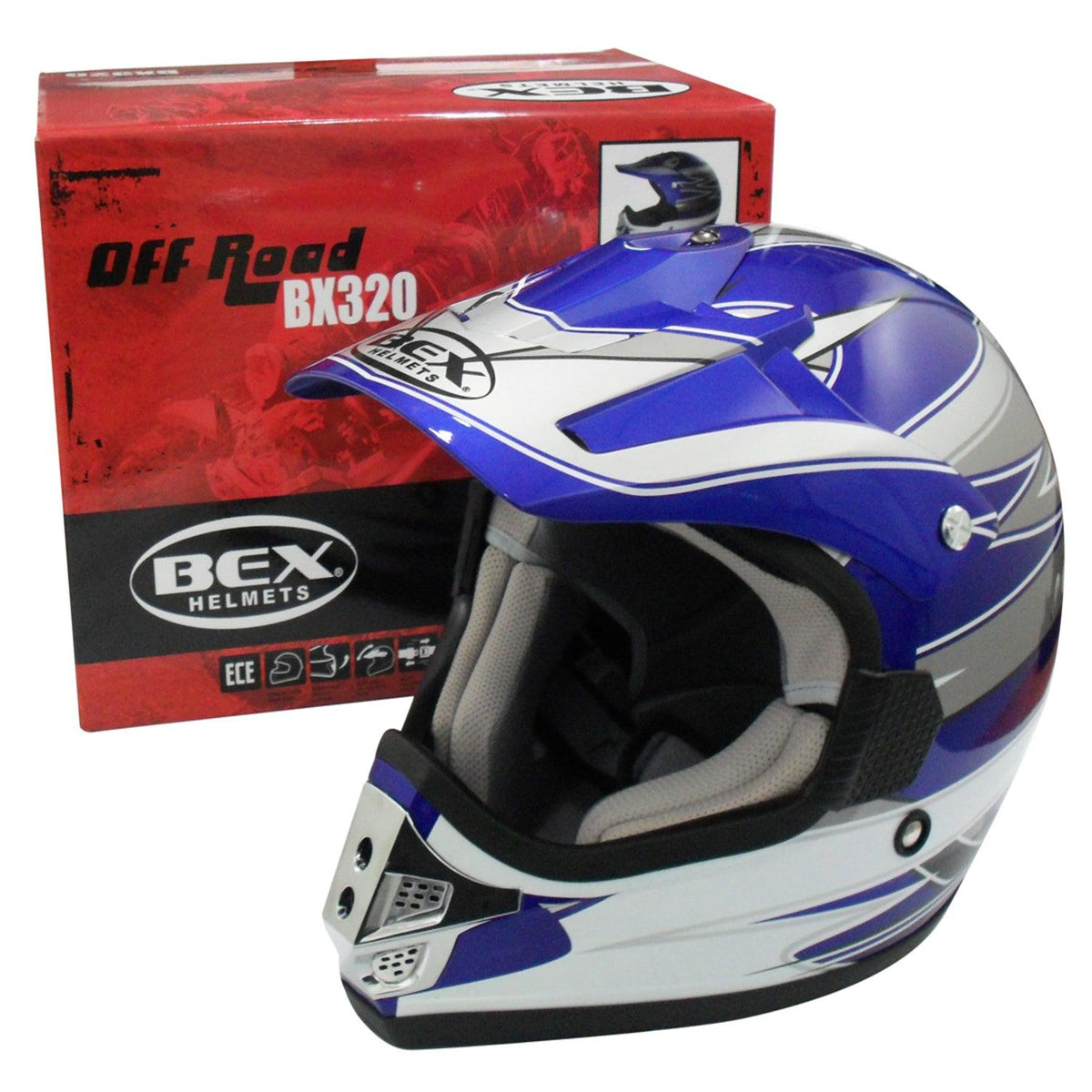 Casco Full Face Bx320 Talla M Color Deep Blue Certificado ECE