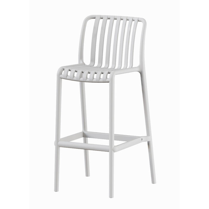 Piso Taburete Silla alta bar cocina Magnus 65cm Blanco