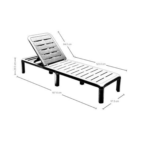 Reposera Piscina Terraza Plastica Plegable Reclinable Rimax