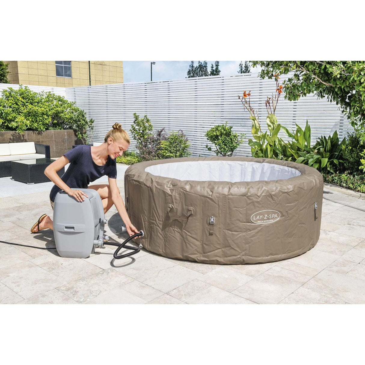 Hot Tub Spa Jacuzzi Inflable Palm Spring 6 Personas Bestway