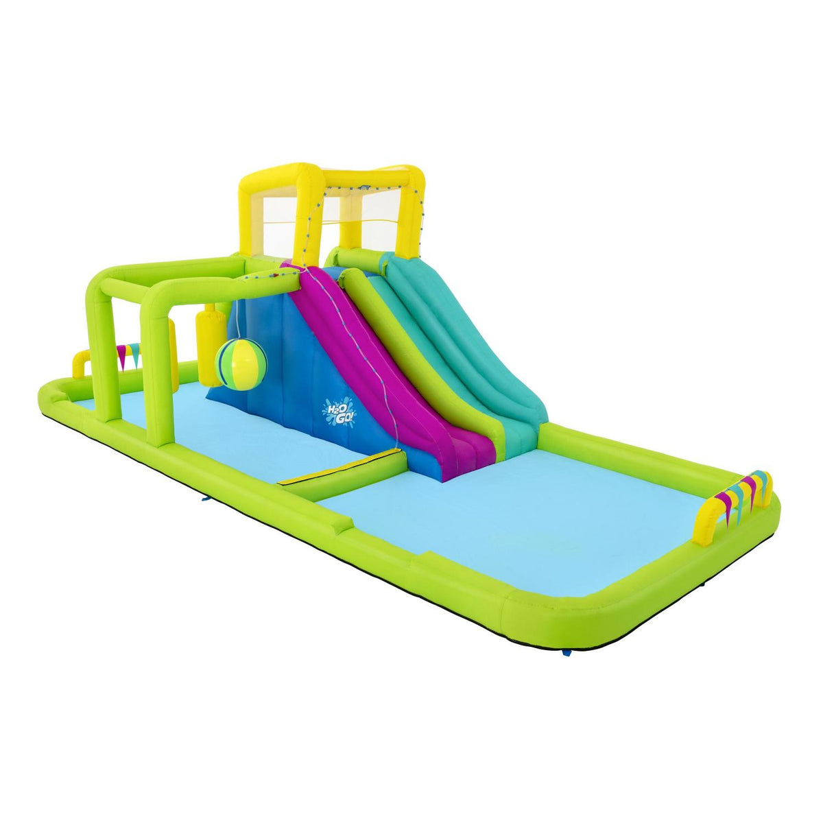 Parque Castillo Tobogan Acuático Inflable Splash Course 7.1mx3.1mx2.65m