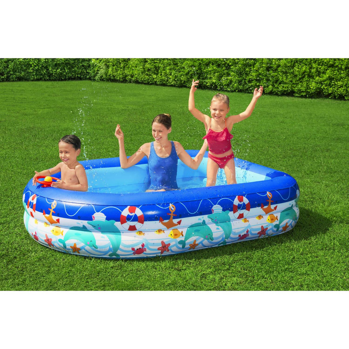 Piscina Inflable Bestway Con Toldo Desmontable 213x155x132cm