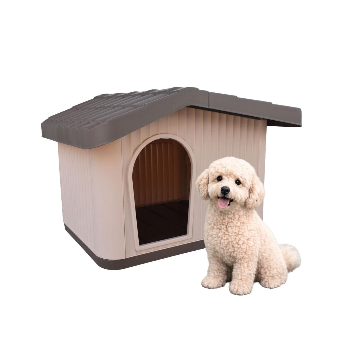 Casa Para Perro Pequeña Café Cool Pets 75x64x52Cms