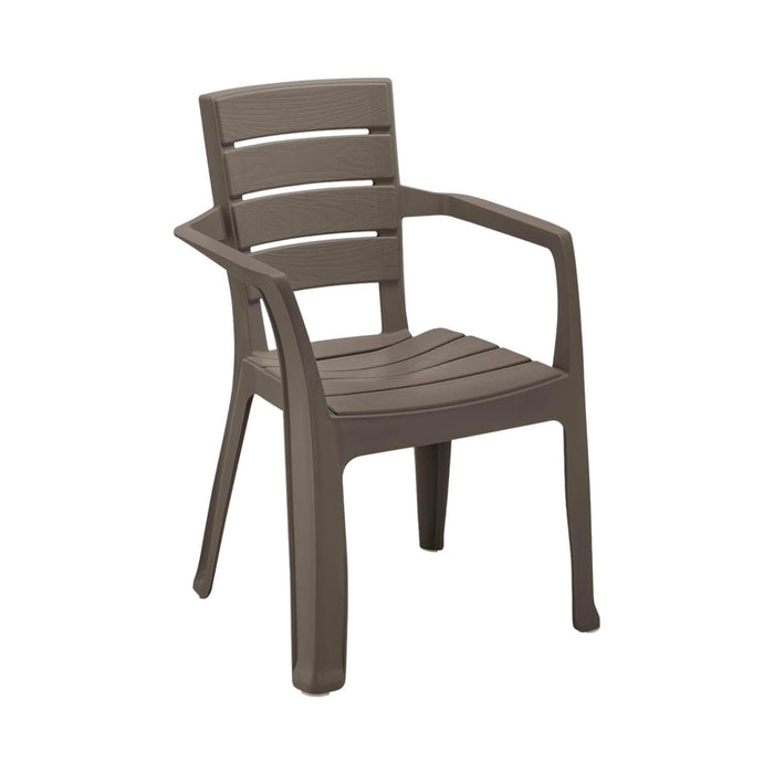 Silla plástico Con Brazos 58x59x82ms Diseño Madera Rimax