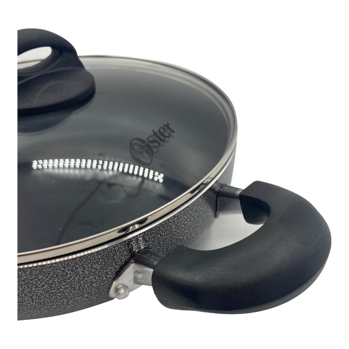 Sartén Wok Aluminio Con Tapa Y Manilla Clairborne 26 Cm / 3.3 L / 2.5mm Oster