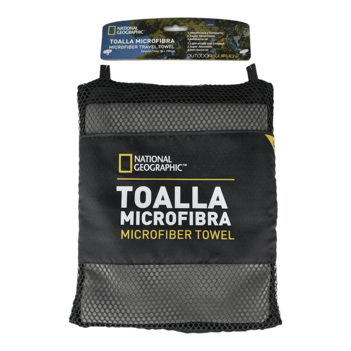Toalla Microfibra Secado Facíl Gris L National Geographic
