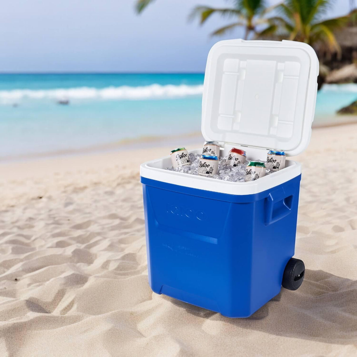 Cooler Nevera Hielera con Ruedas Laguna Azul 57 Litros Igloo