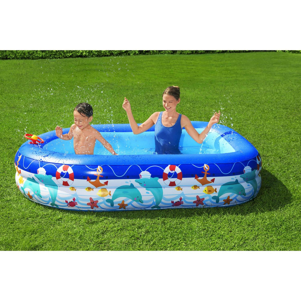 Piscina Inflable Bestway Con Toldo Desmontable 213x155x132cm