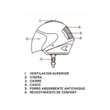 Casco Full Face Bx510 Talla L Color Burgundhy Certificado ECE