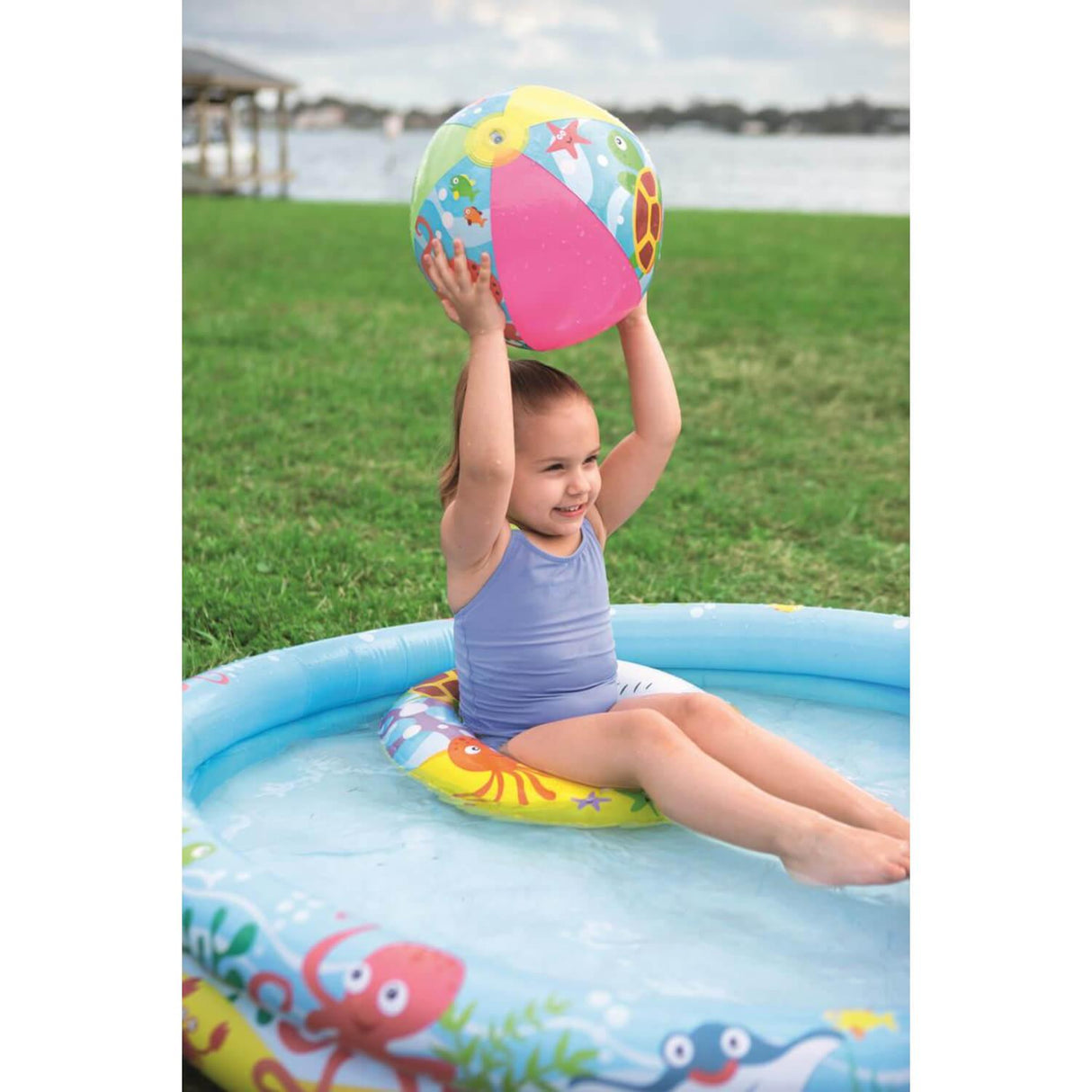 Piscina Inflable Bestway Con Aro Y Pelota Inflable 122X20Cm