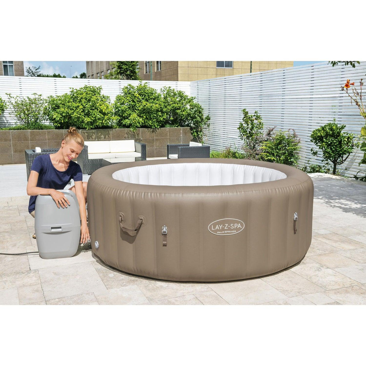 Hot Tub Spa Jacuzzi Inflable Palm Spring 6 Personas Bestway