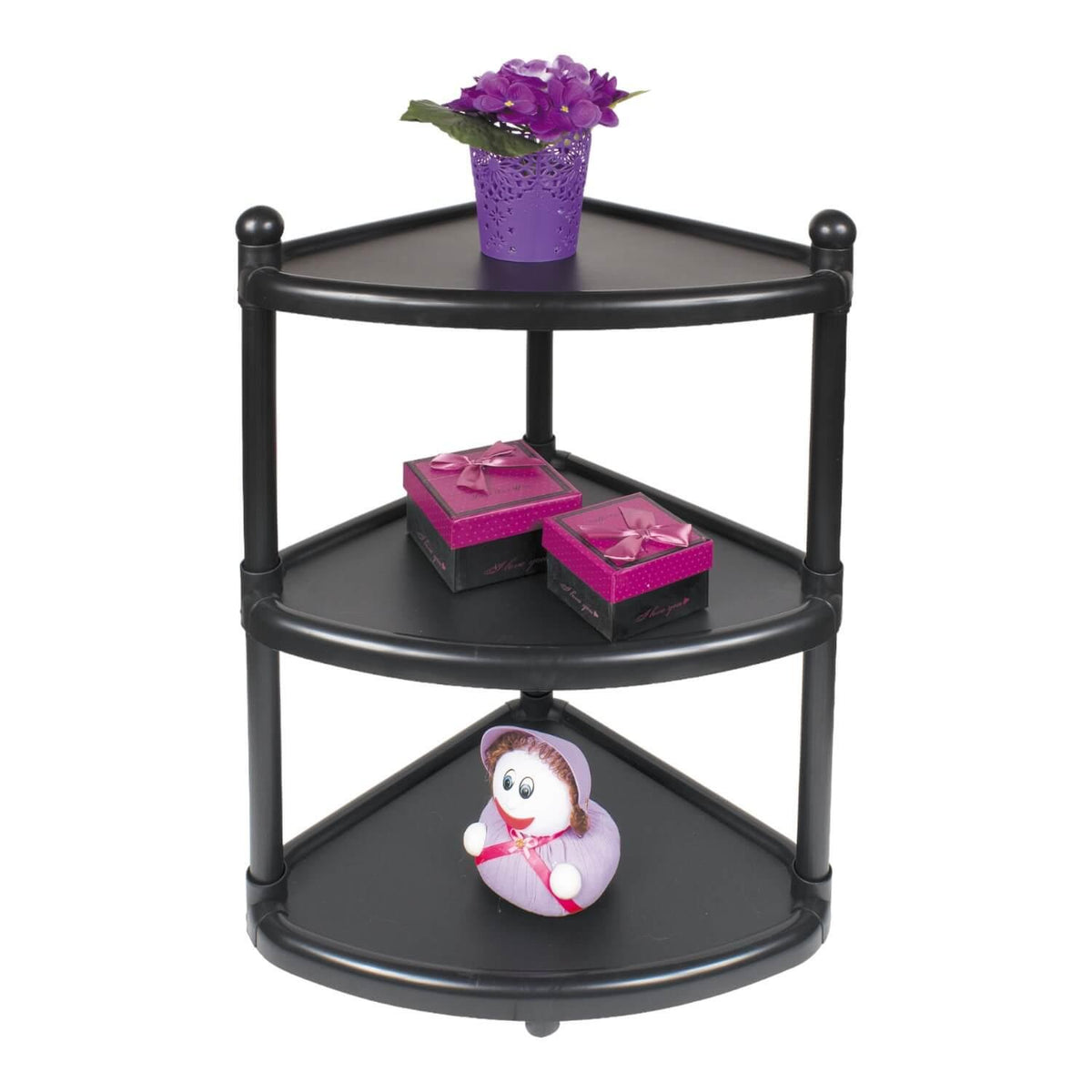 Mesa Triangular 3 Niveles 36x36x78 Cms San Bernardo