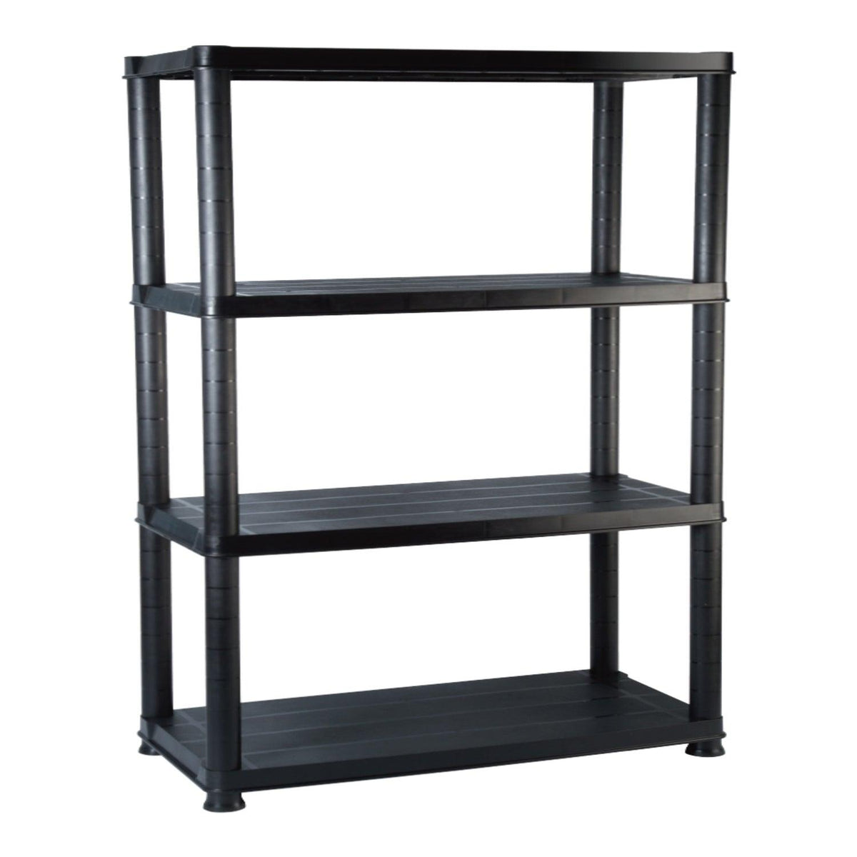 Estante Repisa Rack Plastico 4 Niveles 61X31X130Cm Negro Ram