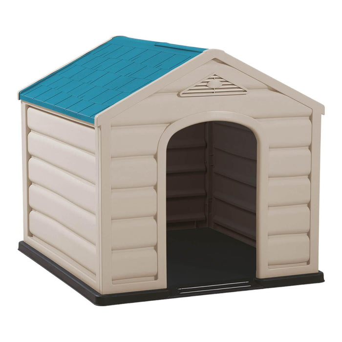Casa Para Perro Mascota Pequeña Techo Azul 68x61x58cm Rimax