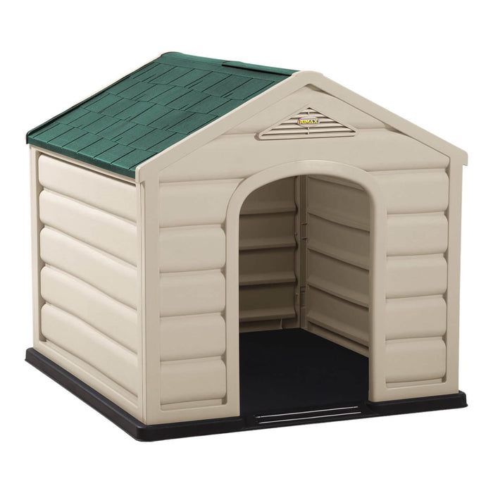 Casa Para Perro Mascota Pequeña Techo Verde 68x61x58cm Rimax