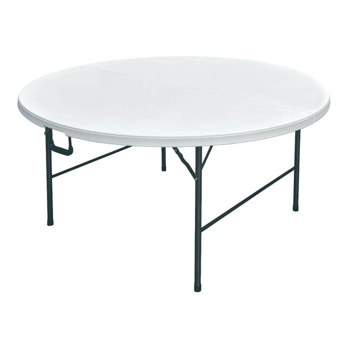 Mesa Plegable Redonda 160x74 Blanca Northwest