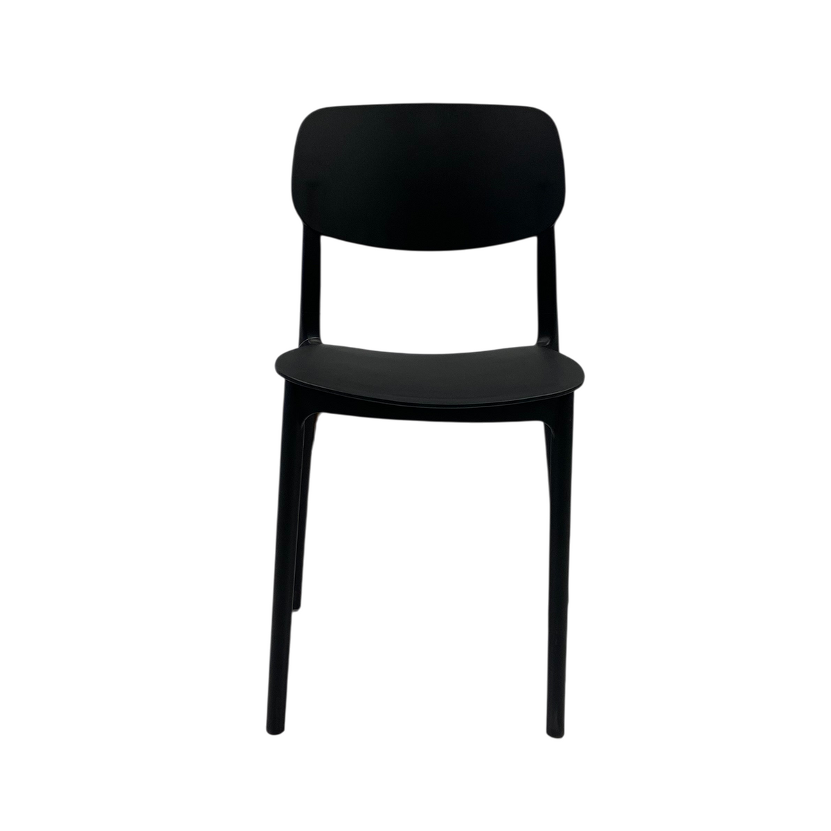 SET 6 Sillas Plástico Apilable Deco Estocolmo Negro Escandinavia