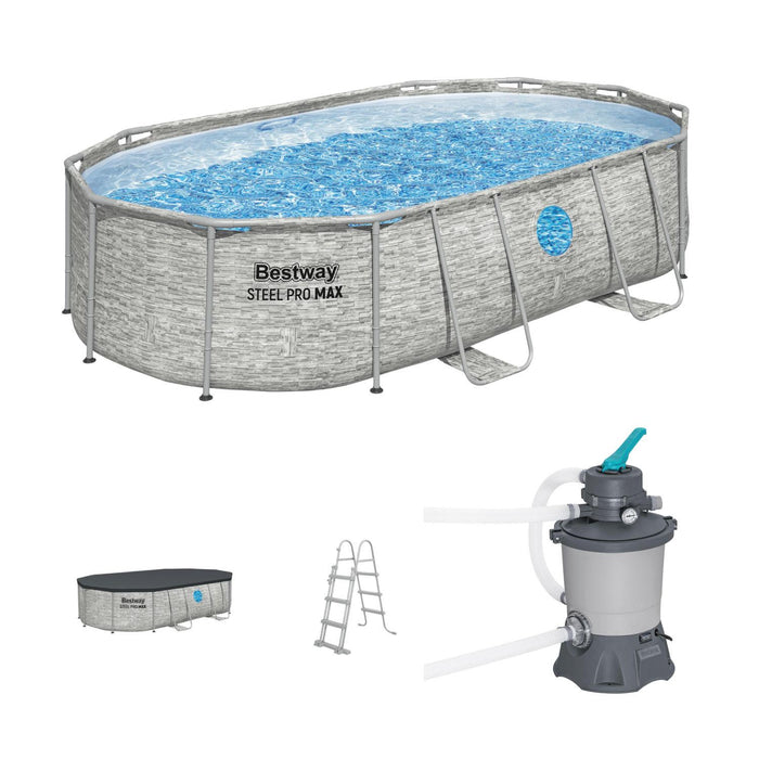 Set Piscina Estructural Bomba Premium 4.88x3.05x1.07 Bestway