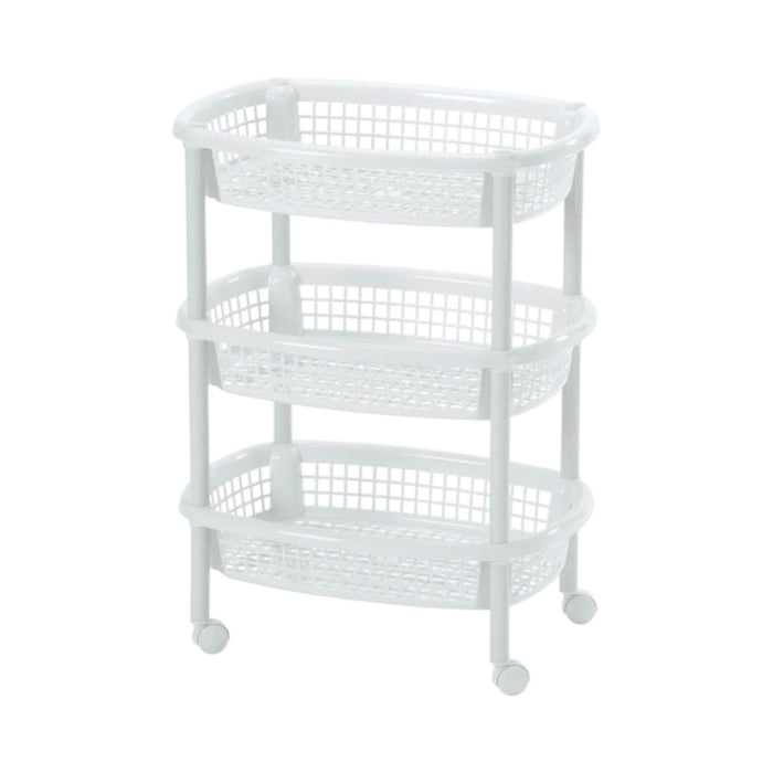 Canasta Movil Ovalada Blanco 54.5x39.2x71.5 cms Rimax