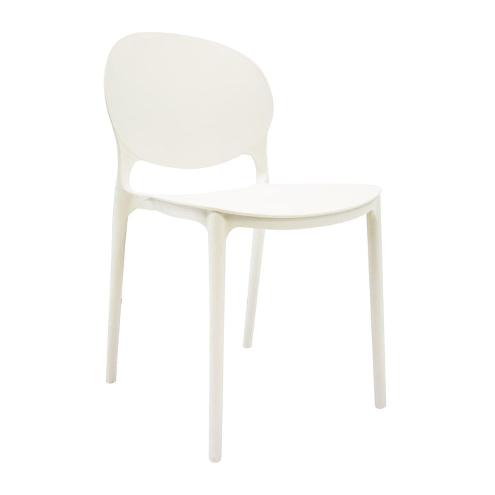 Silla Plástico Apilable Deco Berlín Blanca Escandinavia