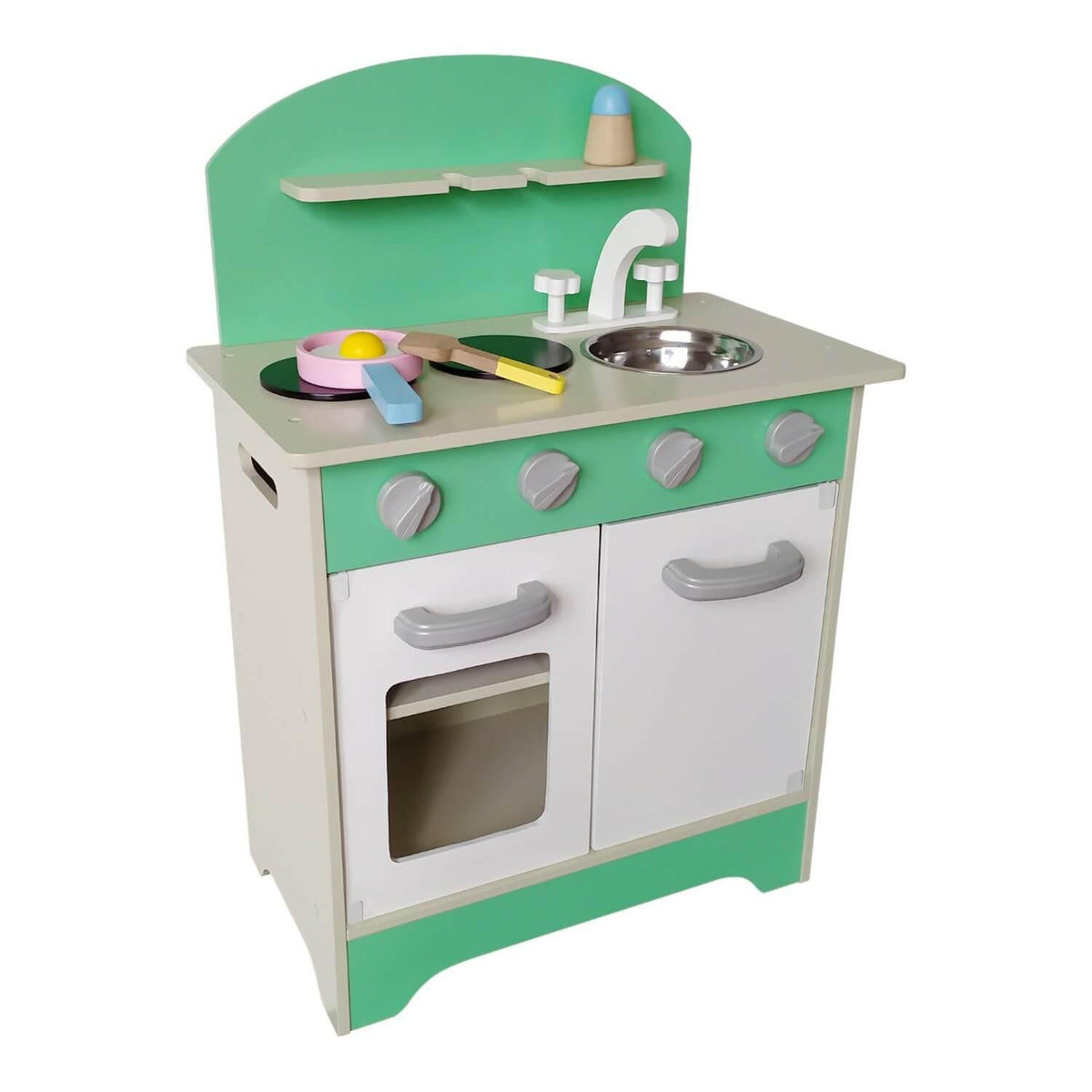 Cocina De Madera Verde + Accesorios 45X26X65 Cms Gamepower