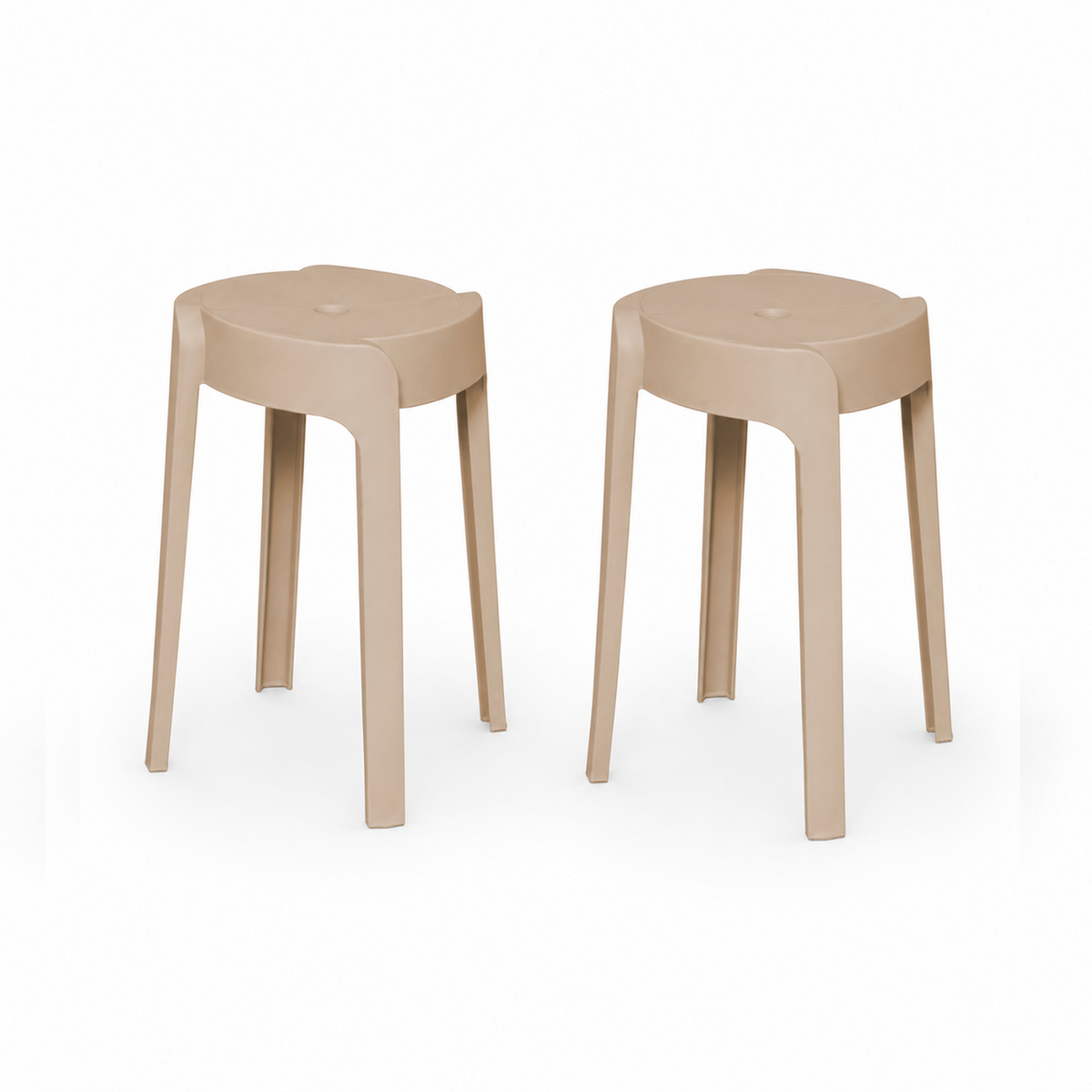 SET 2 Pisos Banco Apilable Deco Valencia Beige Escandinavia 45 cm