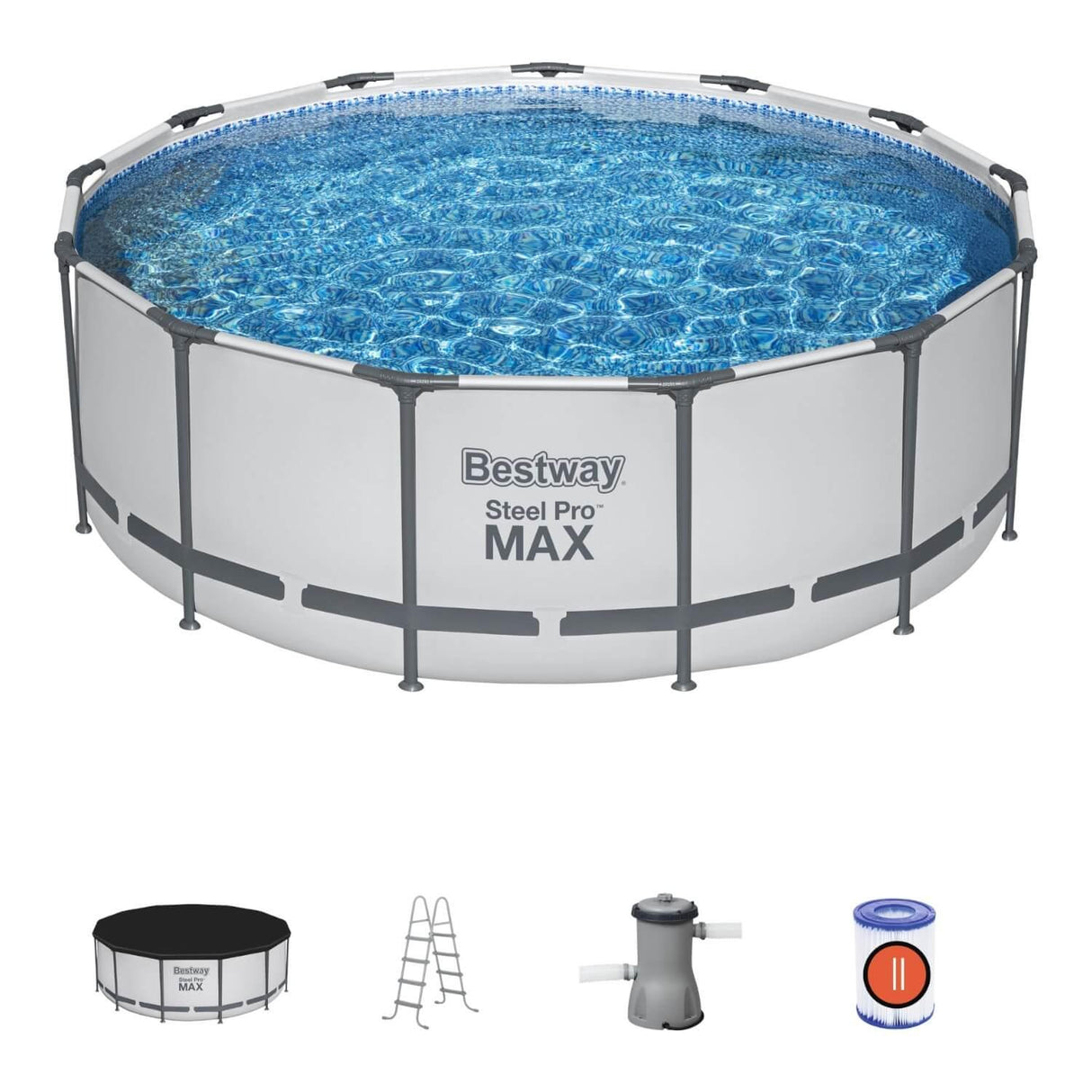 Piscina Bestway Redonda Steel ProMax Filtro+Acces 3.66X1.00M