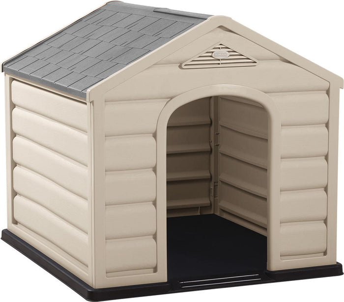 Casa Para Perro Mascota Grande Techo Gris 92x90x89cm Rimax