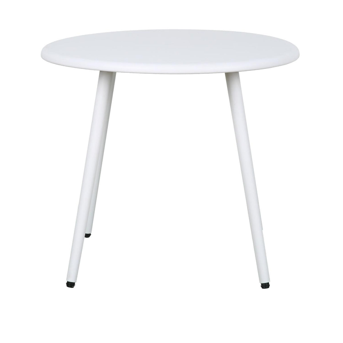 Mesa De Centro Redonda Nórdica Blanca 51x45 Escandinavia