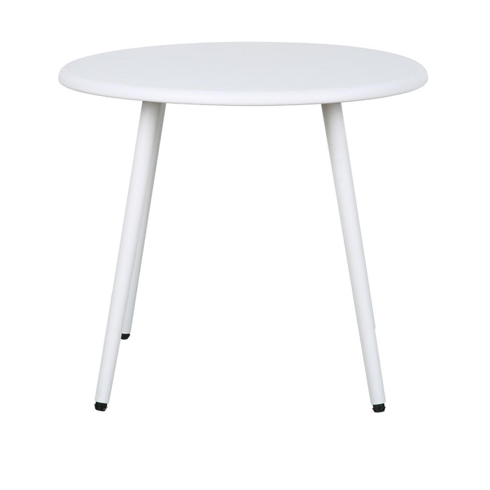 Mesa De Centro Redonda Nórdica Blanca 51x45 Escandinavia