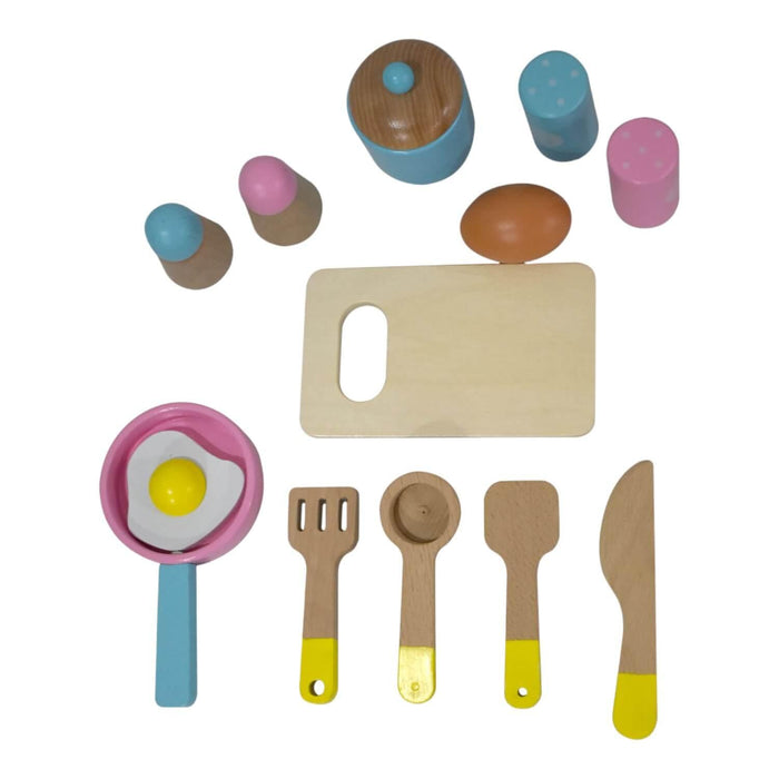 Accesorios Cocina Juguete De Madera 13 Piezas Gamepower