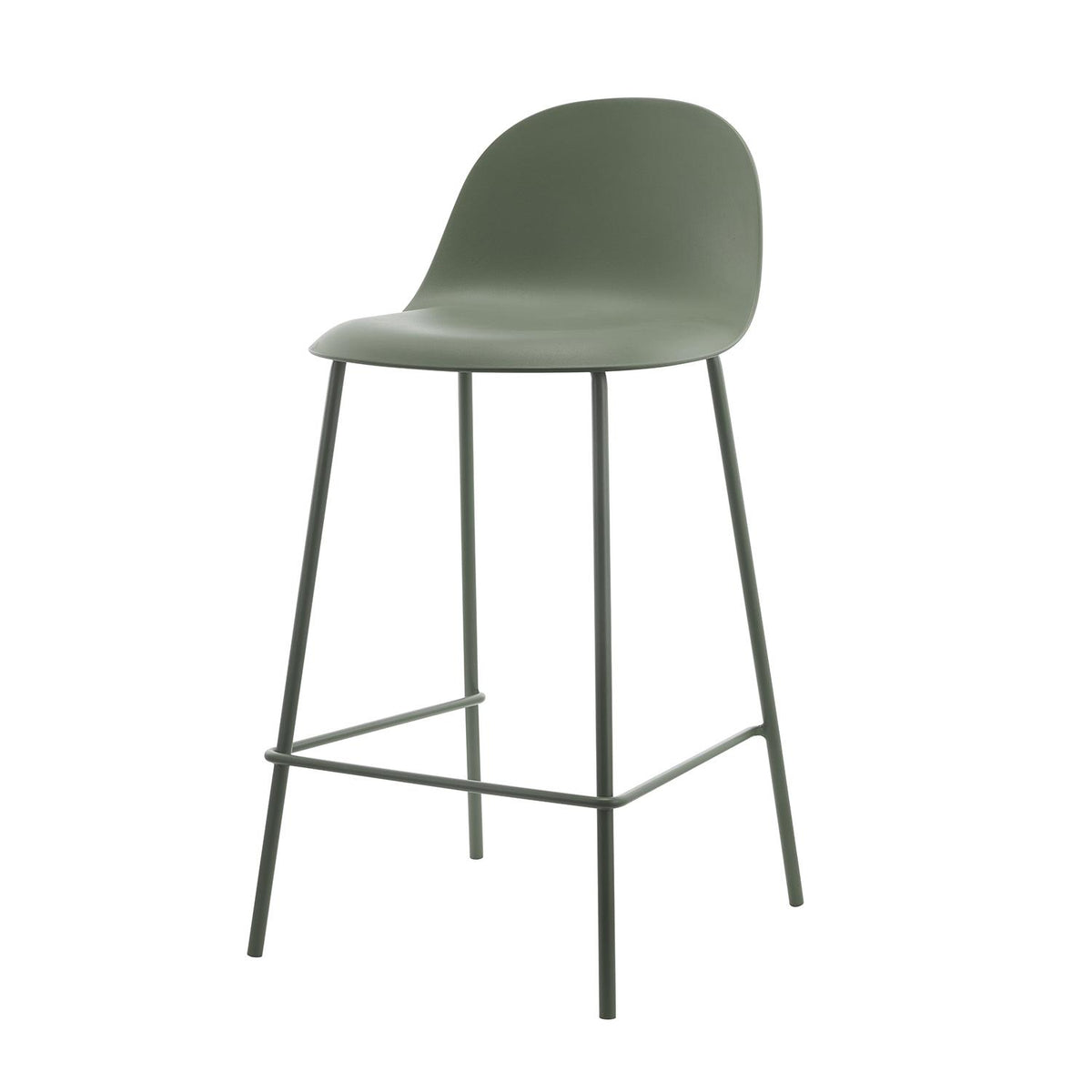 Piso Taburete Silla Alta Bar Cocina Eira 65 cm Verde Oscuro