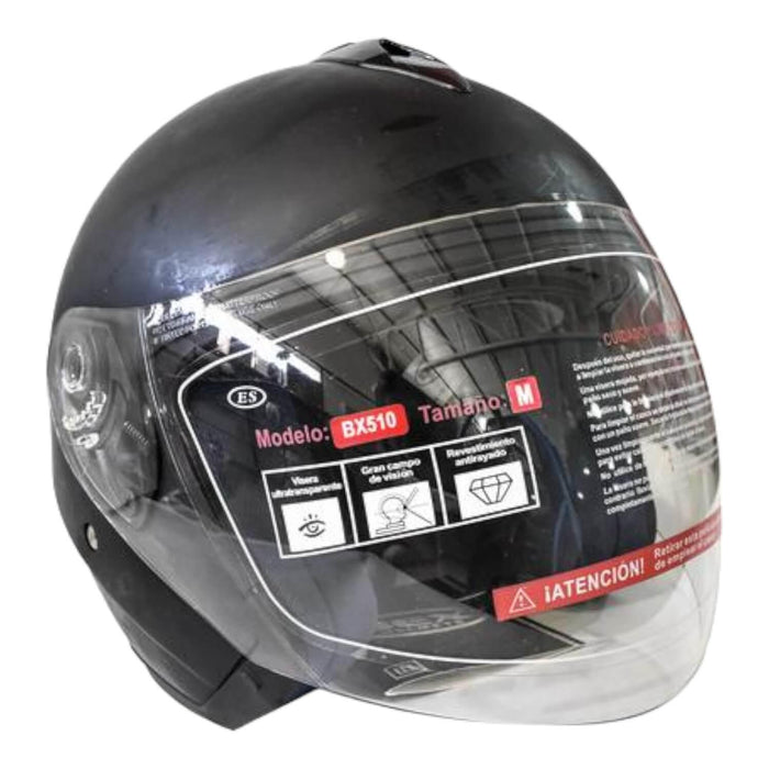 Casco Abierto 3/4 Bx510 Talla M Plateado Certificado ECE Bex