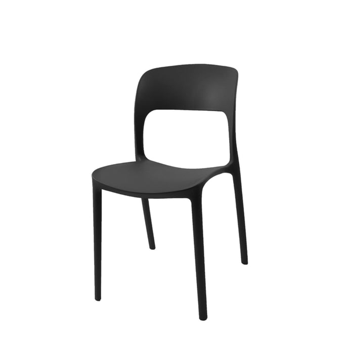 Silla Plástico Apilable Deco Nuremberg Negro Escandinavia