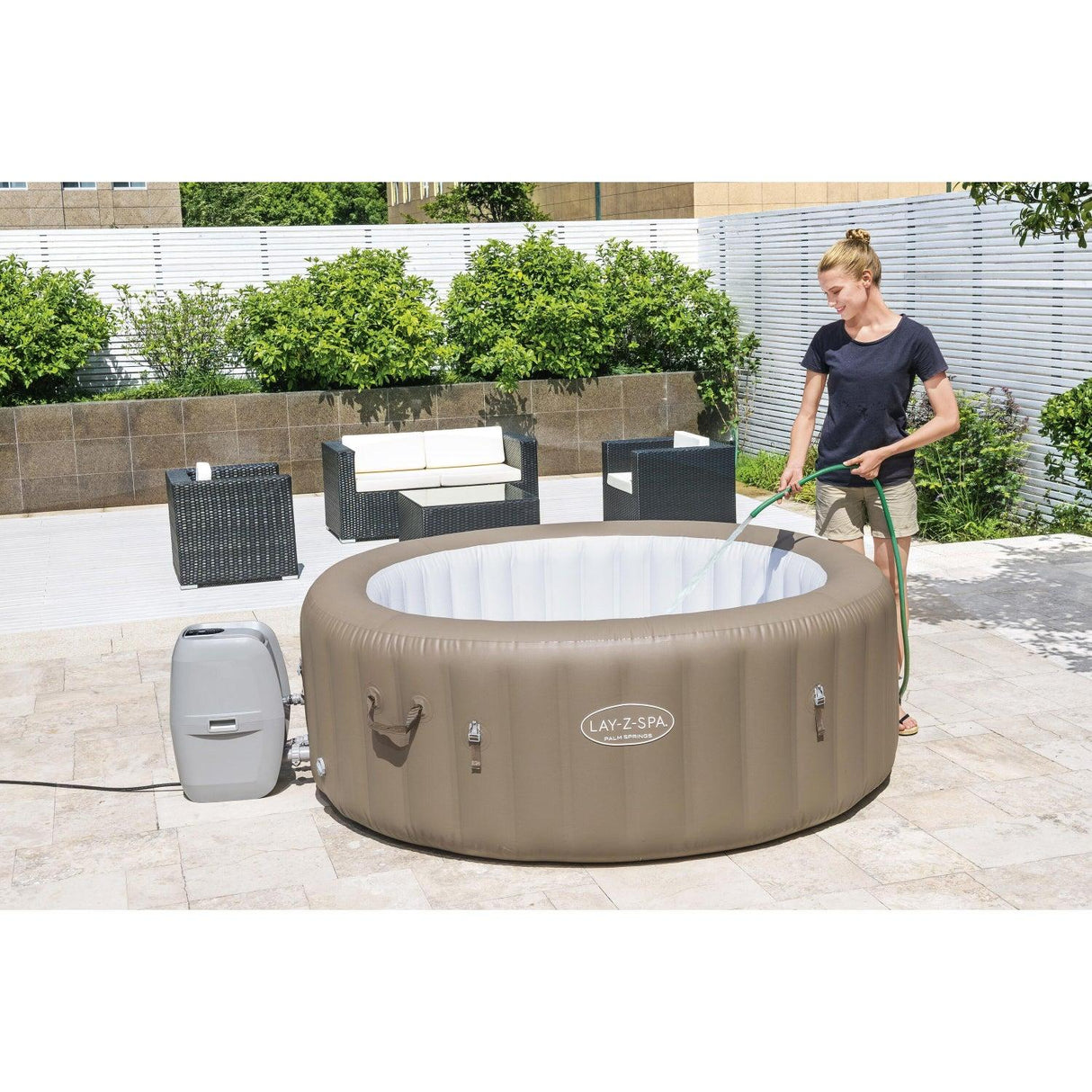 Hot Tub Spa Jacuzzi Inflable Palm Spring 6 Personas Bestway