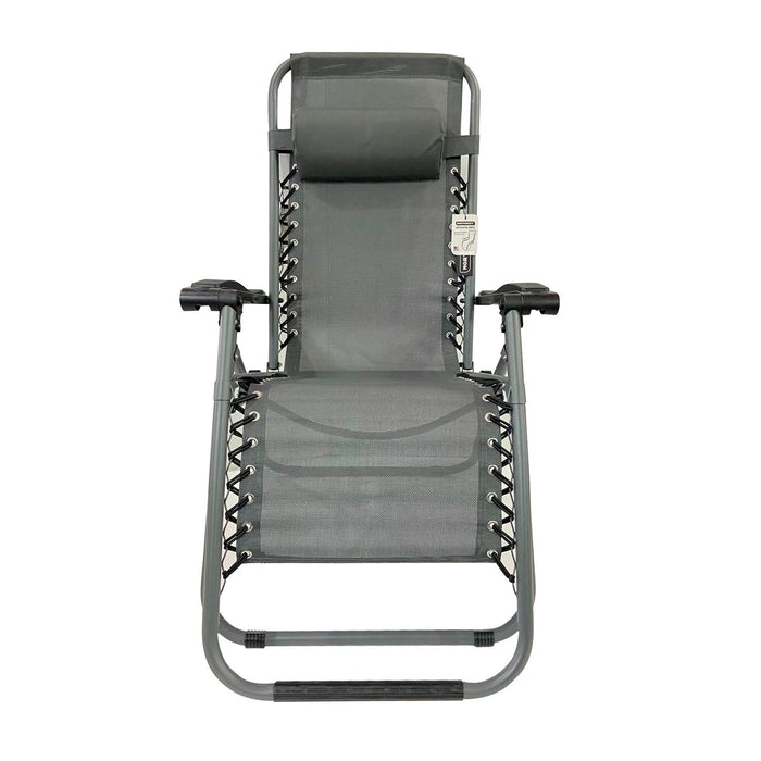 Silla Reposera Plegable Gravedad Cero Atlanta Gris Northwest