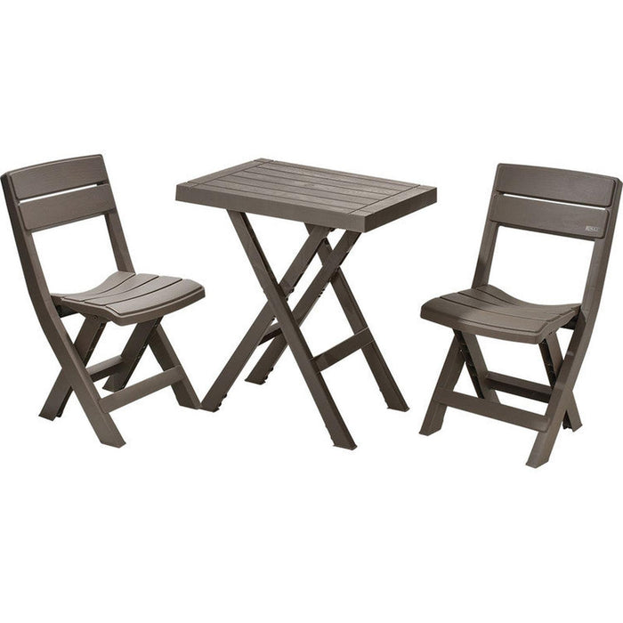Set Juego Terraza Plegable plastico Mesa + 2 Sillas Rimax