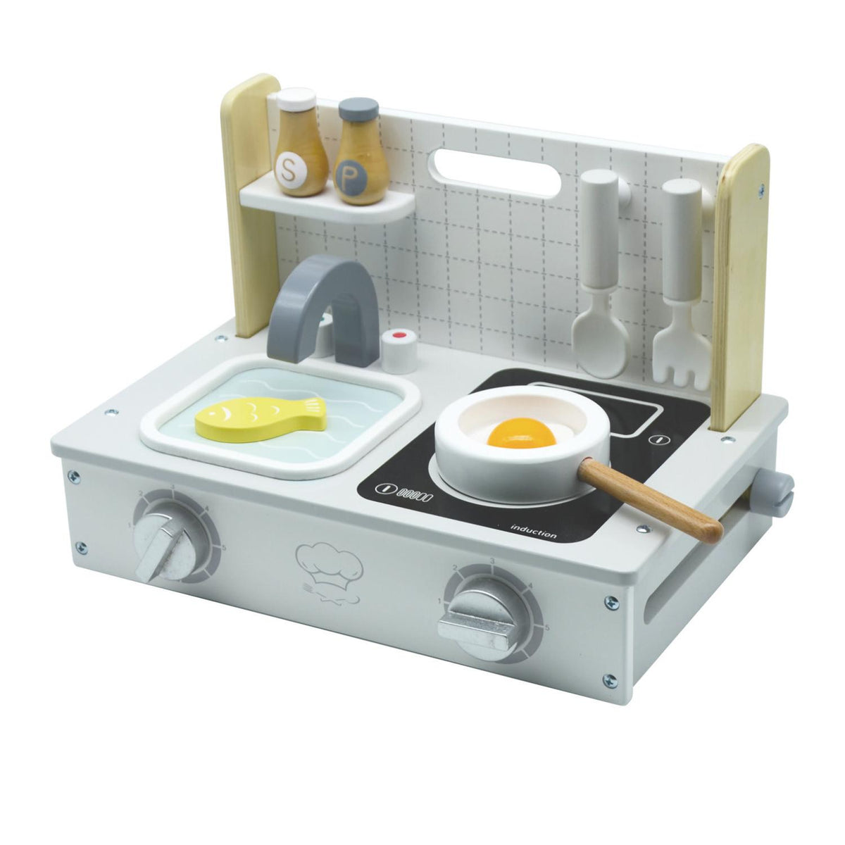 Cocina Encimera De Madera Amalfi 26,5x9x36cm Gamepower